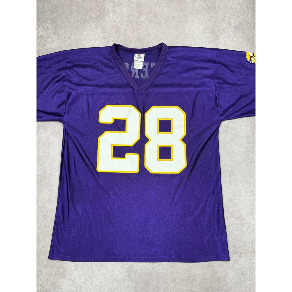 NFL Team Apparel Minnesota‎ Vikings Adrian Peterson 28 Football Jersey Adult L